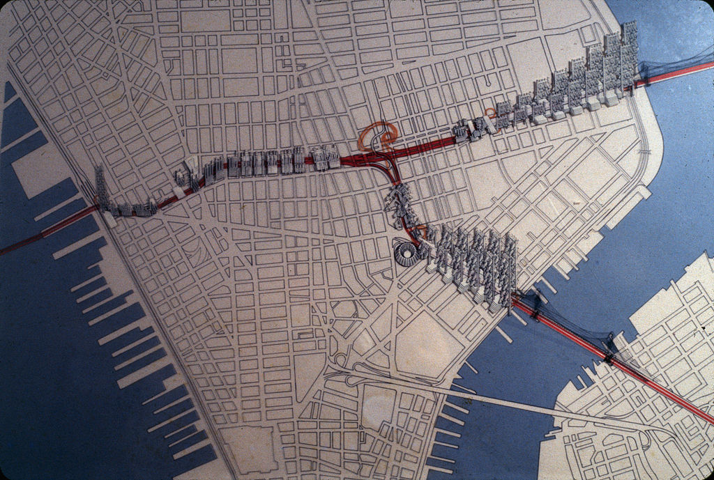 Il tracciato della Lower Manhattan Expressway